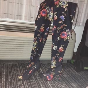 Blue Jean thigh high boots